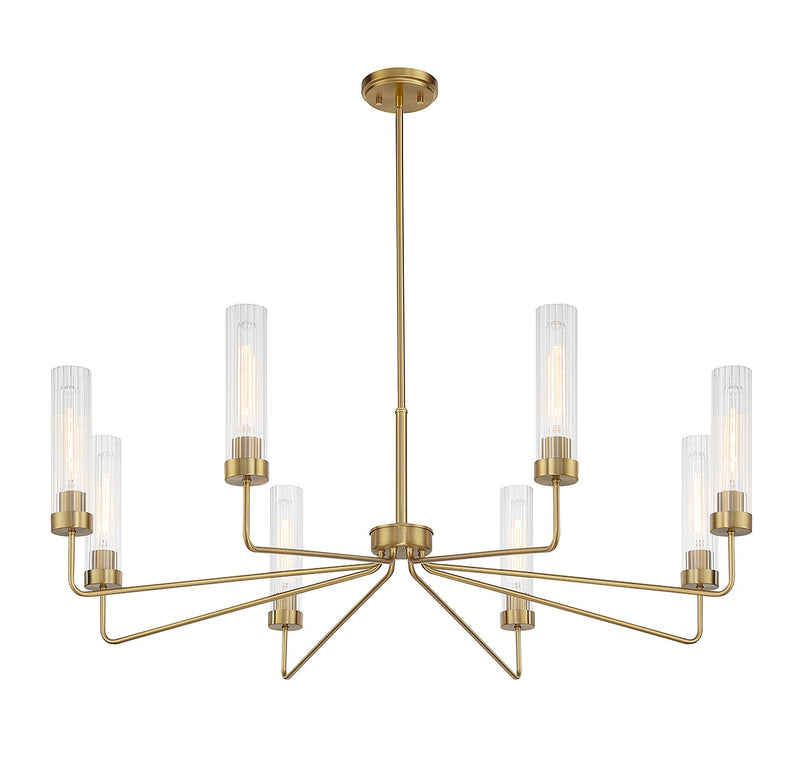 Savoy House 1-8860-8-322 Eight Light Chandelier, Warm Brass