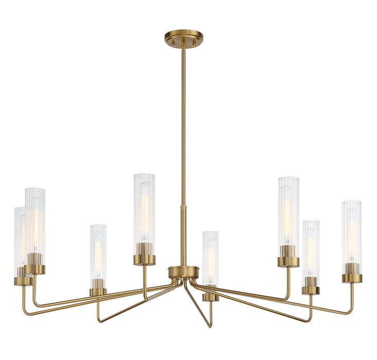 Savoy House 1-8860-8-322 Eight Light Chandelier, Warm Brass