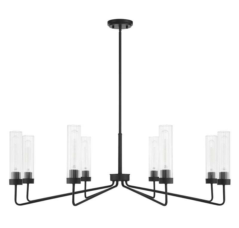 Savoy House 1-8860-8-89 Eight Light Chandelier, Matte Black