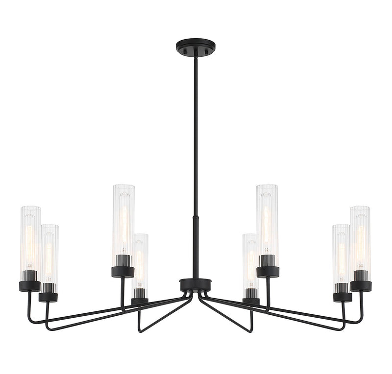Savoy House 1-8860-8-89 Eight Light Chandelier, Matte Black
