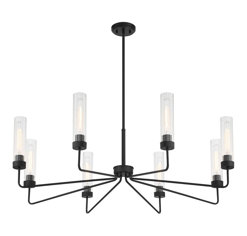Savoy House 1-8860-8-89 Eight Light Chandelier, Matte Black