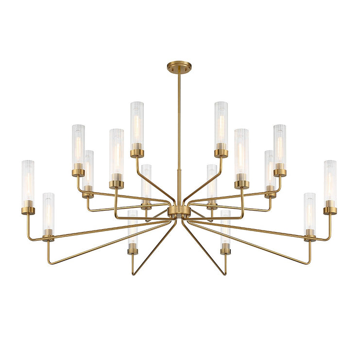 Savoy House 1-8862-16-322 16 Light Chandelier, Warm Brass