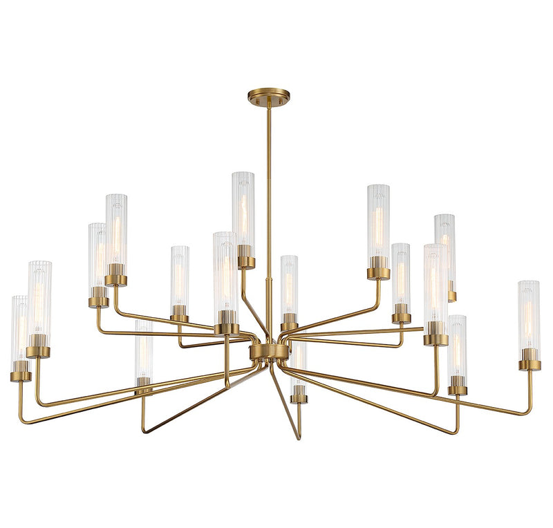 Savoy House 1-8862-16-322 16 Light Chandelier, Warm Brass