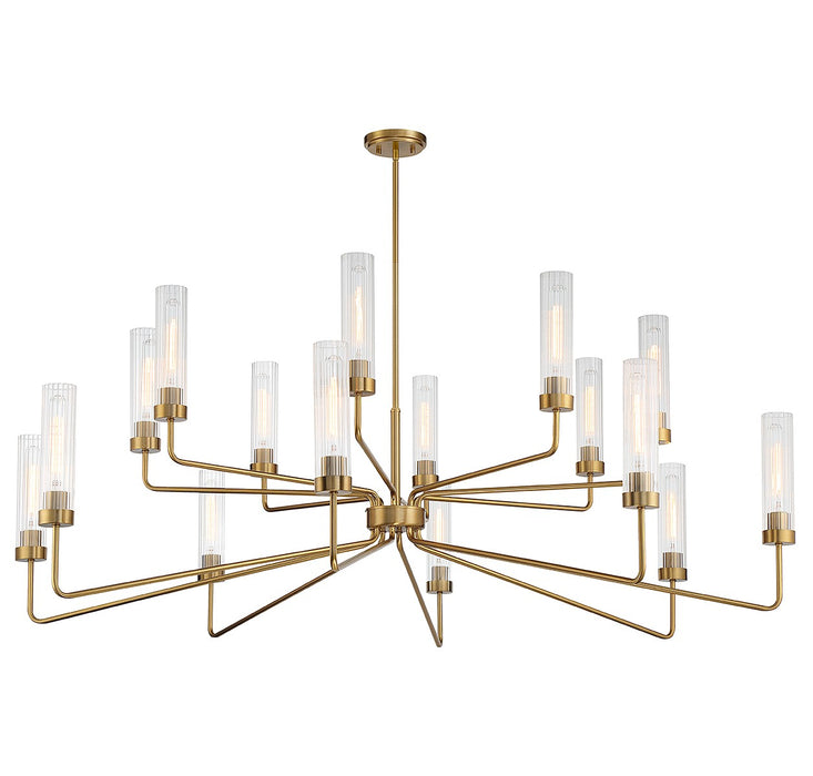 Savoy House 1-8862-16-322 16 Light Chandelier, Warm Brass
