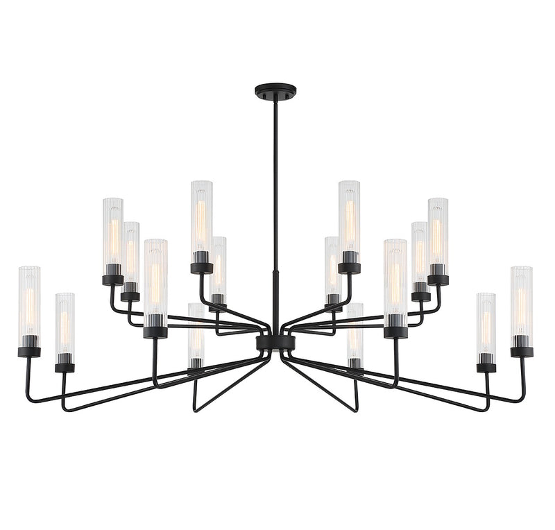 Savoy House 1-8862-16-89 16 Light Chandelier, Matte Black