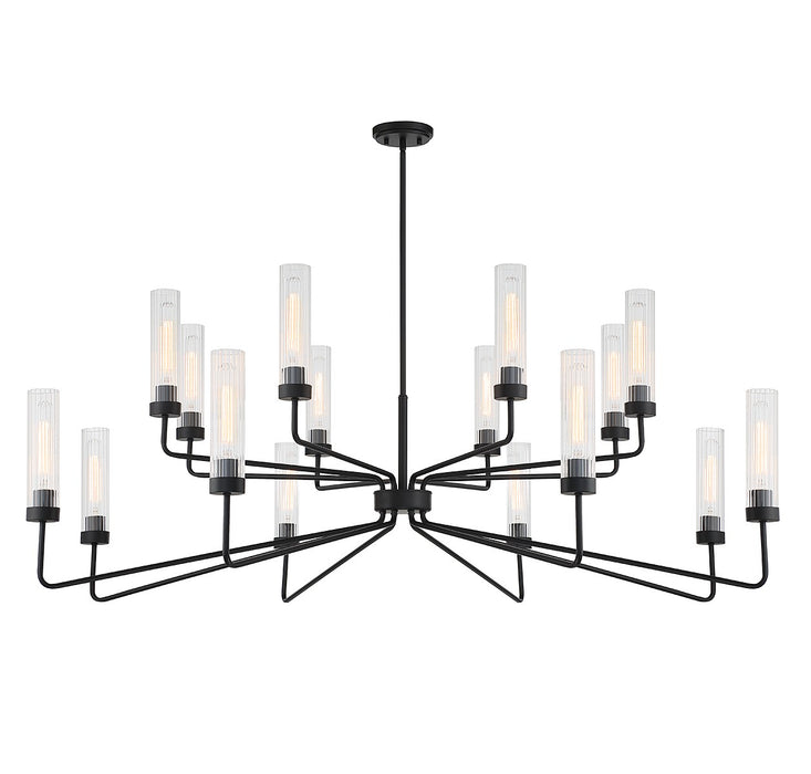 Savoy House 1-8862-16-89 16 Light Chandelier, Matte Black