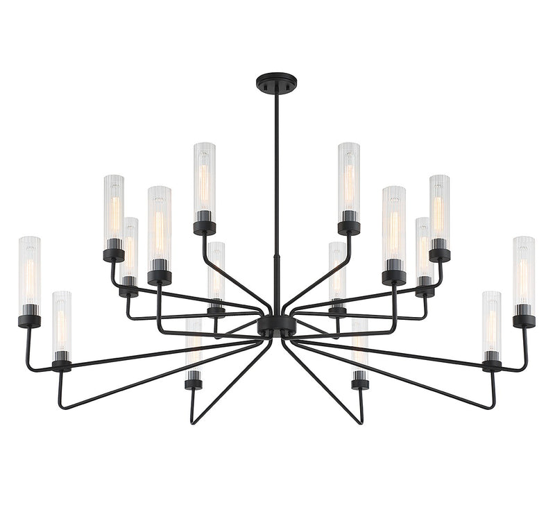 Savoy House 1-8862-16-89 16 Light Chandelier, Matte Black