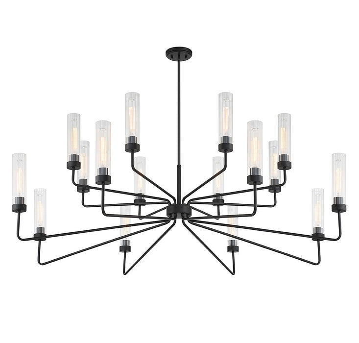 Savoy House 1-8862-16-89 16 Light Chandelier, Matte Black