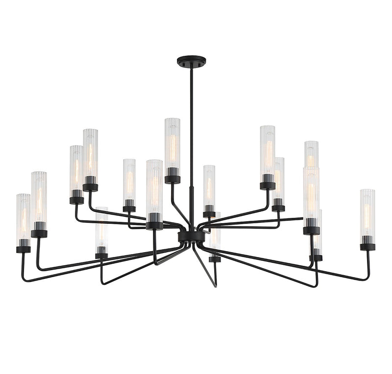 Savoy House 1-8862-16-89 16 Light Chandelier, Matte Black