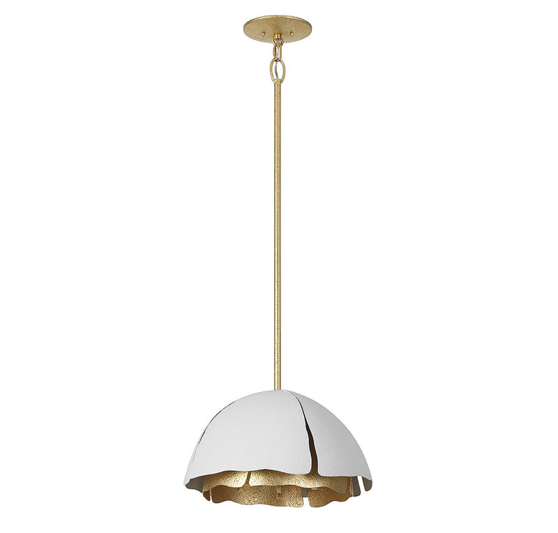 Savoy House 7-1398-3-14 Three Light Pendant, Cavalier Gold with Royal White