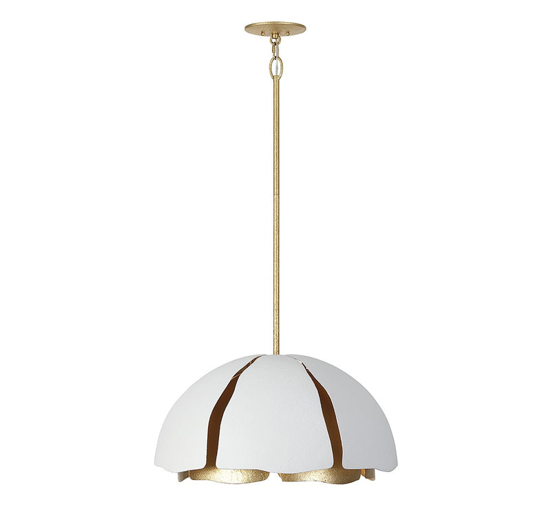 Savoy House 7-1399-5-14 Five Light Pendant, Cavalier Gold with Royal White