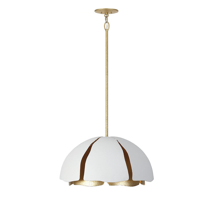 Savoy House 7-1399-5-14 Five Light Pendant, Cavalier Gold with Royal White