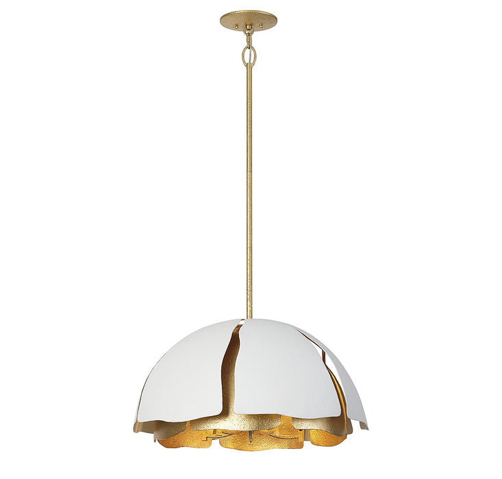 Savoy House 7-1399-5-14 Five Light Pendant, Cavalier Gold with Royal White