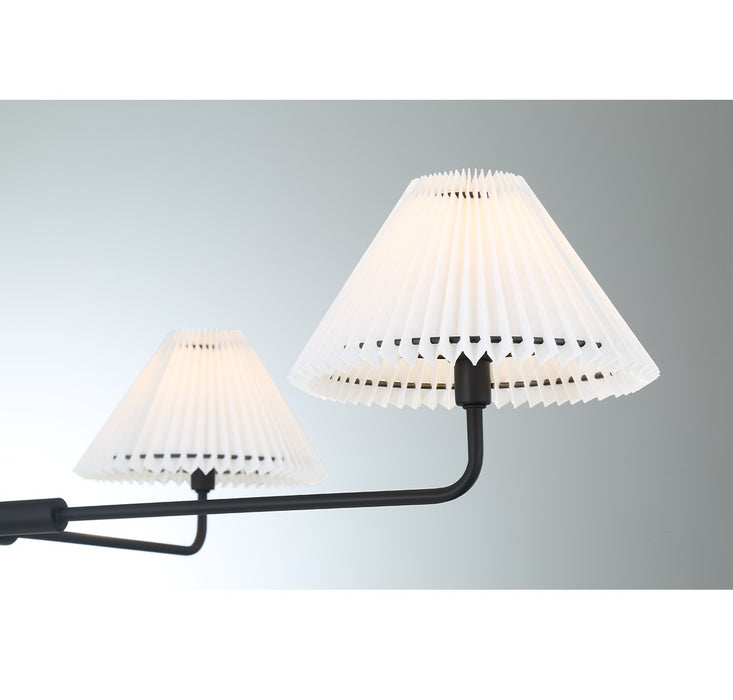 Meridian M100121MBK Four Light Chandelier, Matte Black