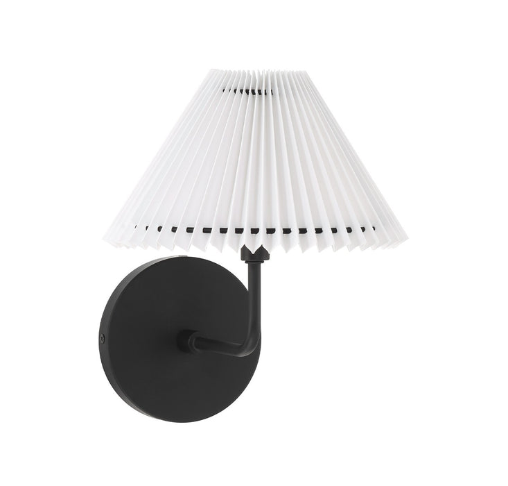Meridian M90105MBK One Light Wall Sconce, Matte Black