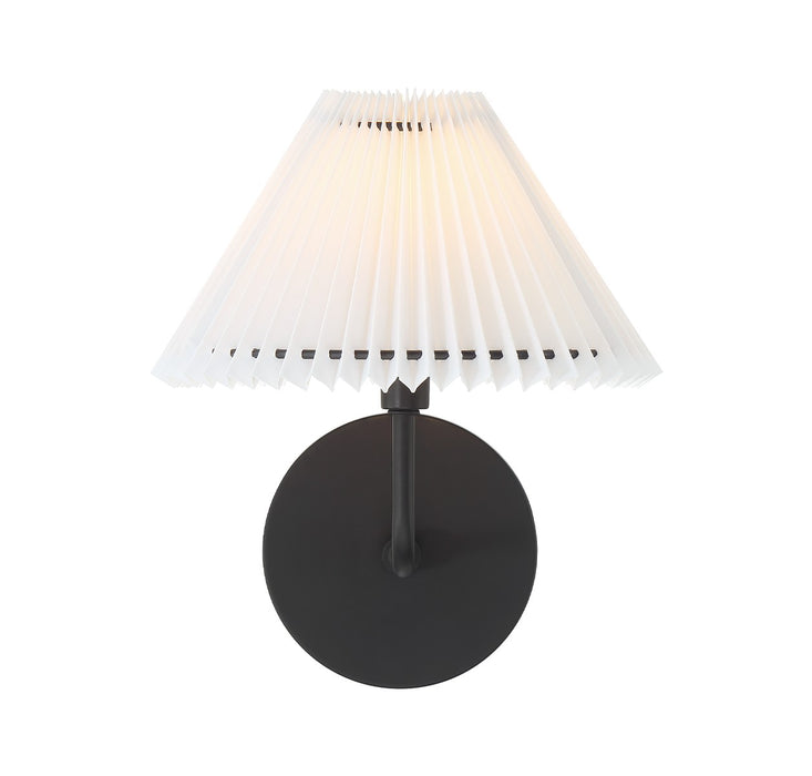 Meridian M90105MBK One Light Wall Sconce, Matte Black
