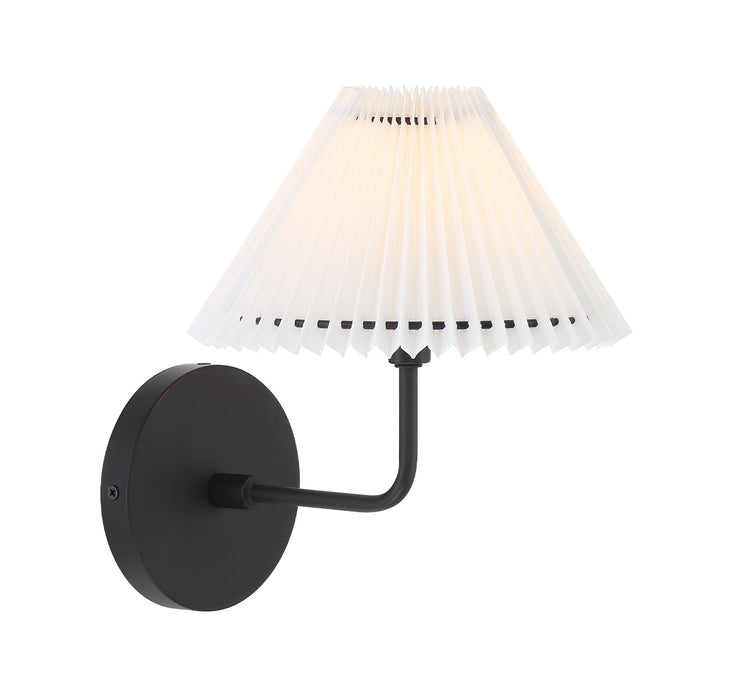 Meridian M90105MBK One Light Wall Sconce, Matte Black