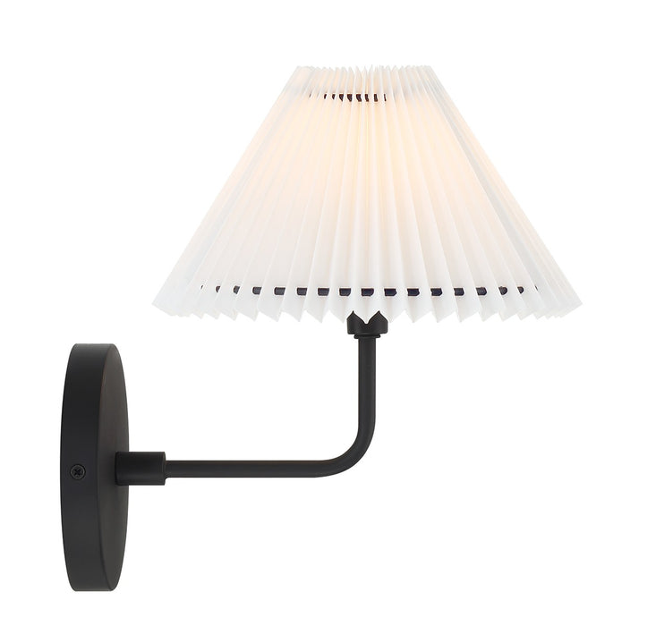 Meridian M90105MBK One Light Wall Sconce, Matte Black