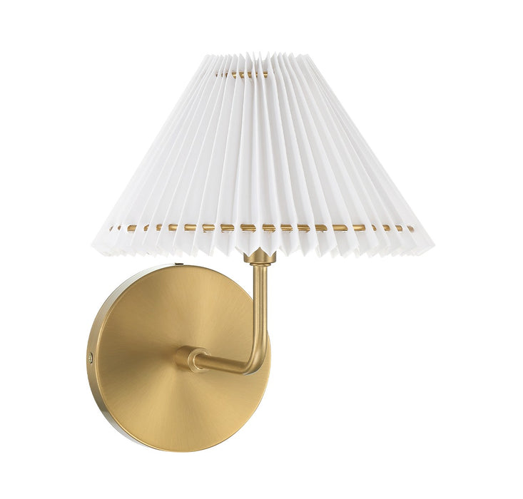 Meridian M90105NB One Light Wall Sconce, Natural Brass