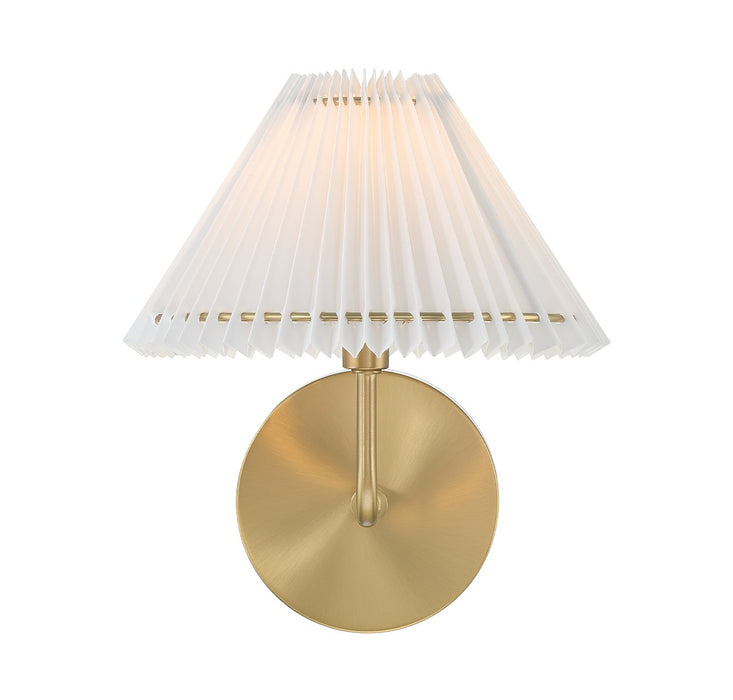 Meridian M90105NB One Light Wall Sconce, Natural Brass
