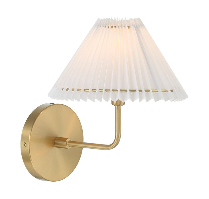 Meridian M90105NB One Light Wall Sconce, Natural Brass