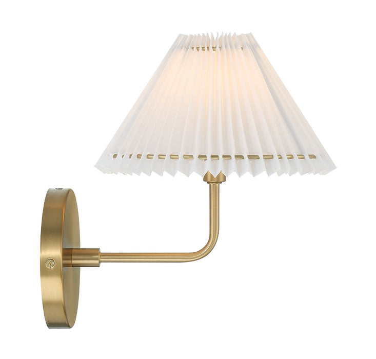 Meridian M90105NB One Light Wall Sconce, Natural Brass