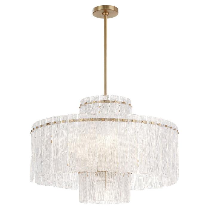 Cyan 11631 Nine Light Chandelier, Aged Brass
