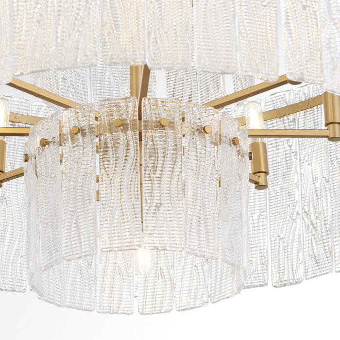 Cyan 11631 Nine Light Chandelier, Aged Brass