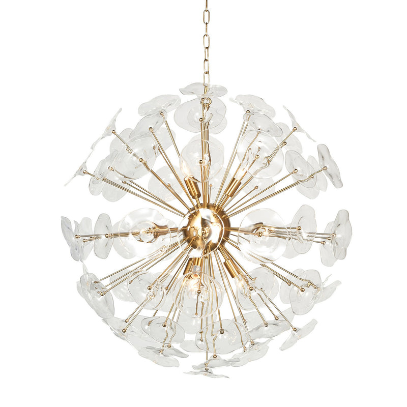 Terracotta Designs H21104G-8BR Eight Light Chandelier, Warm Brass