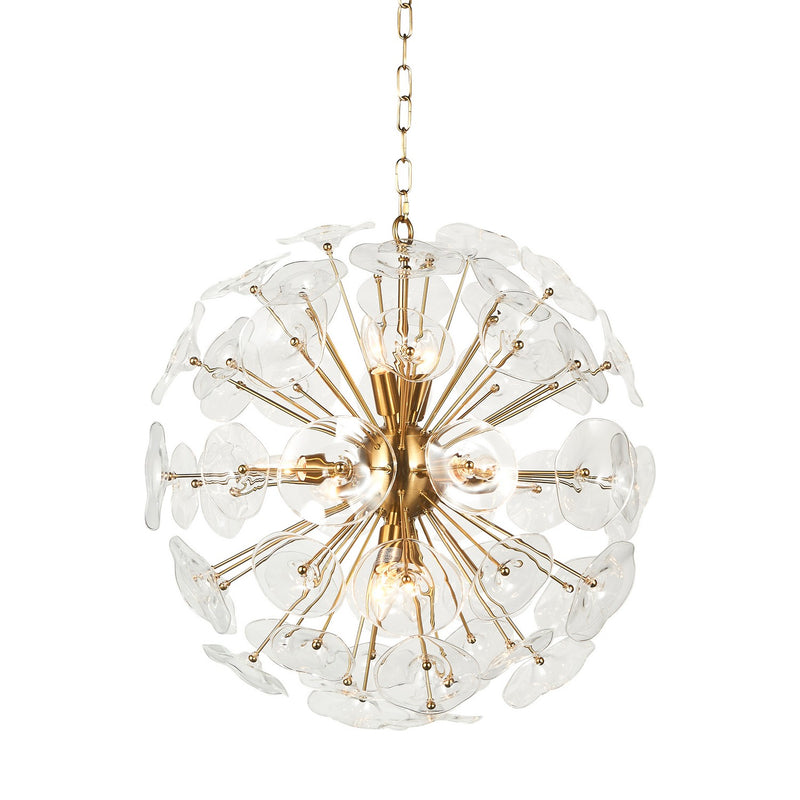 Terracotta Designs H21104G-10BR Ten Light Chandelier, Warm Brass