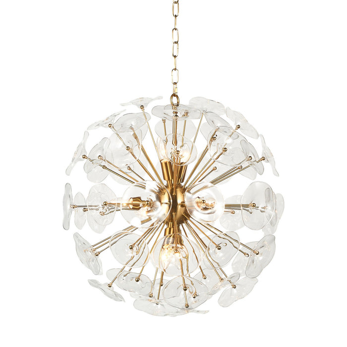 Terracotta Designs H21104G-10BR Ten Light Chandelier, Warm Brass