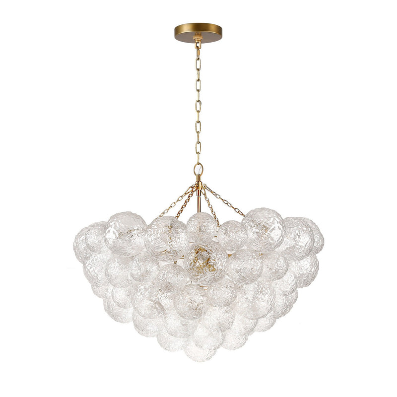 Terracotta Designs H23101RL-8 Eight Light Chandelier, Burnished Brass