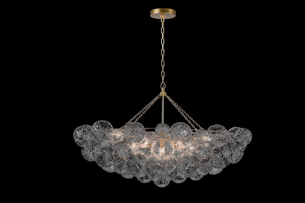 Terracotta Designs H23101L-10 Ten Light Chandelier, Burnished Brass