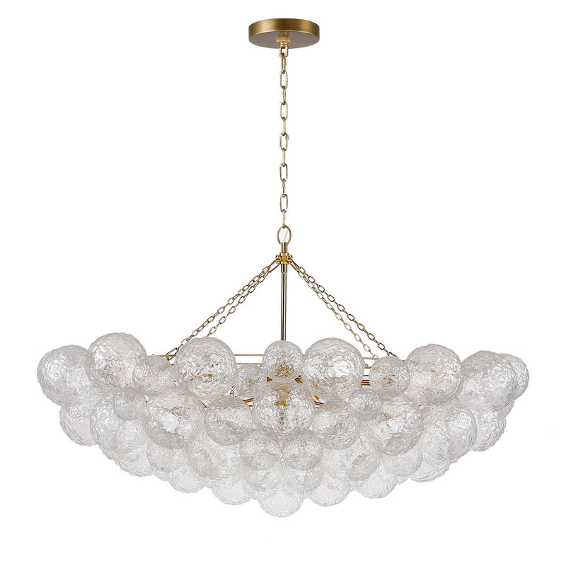 Terracotta Designs H23101L-10 Ten Light Chandelier, Burnished Brass