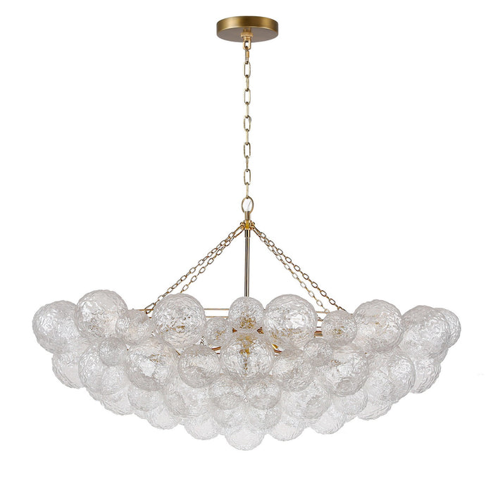 Terracotta Designs H23101L-10 Ten Light Chandelier, Burnished Brass