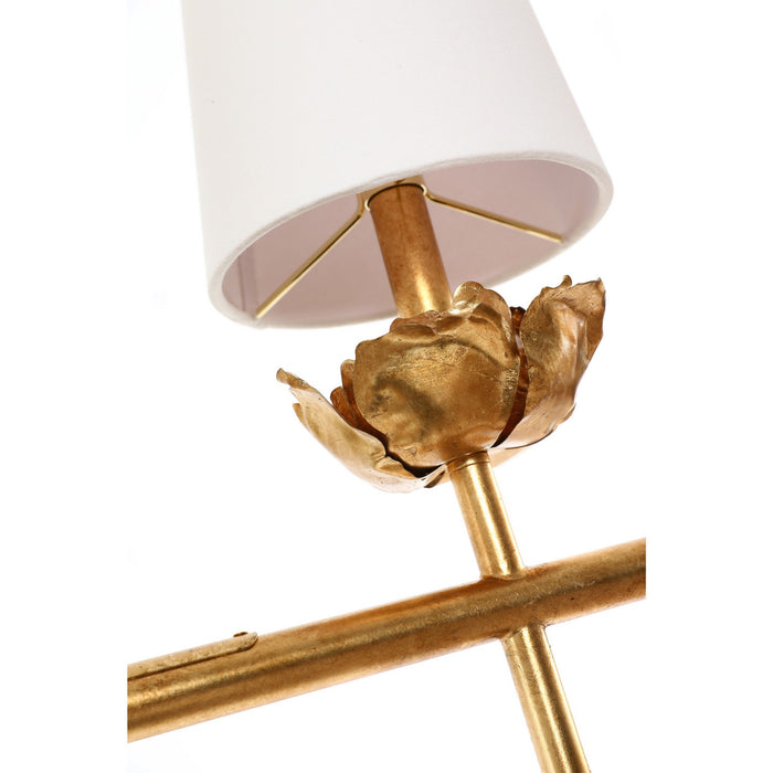 Terracotta Designs H23107-5G Five Light Chandelier, Gold Leaf
