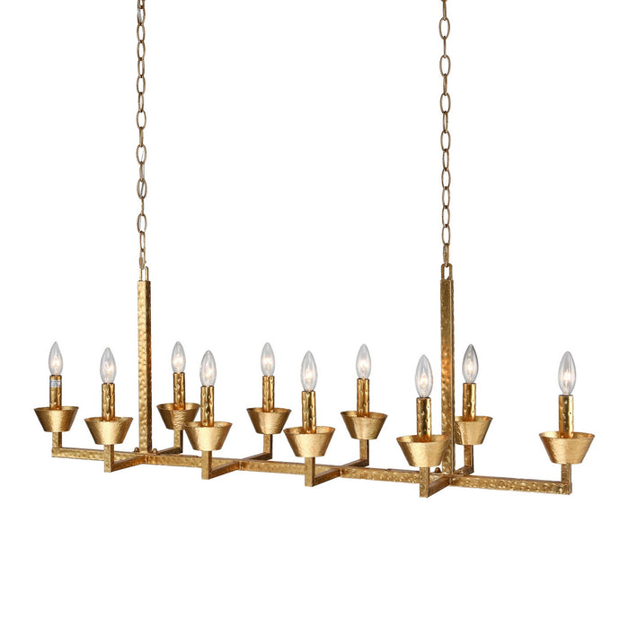 Terracotta Designs H23109-10G Ten Light Chandelier, Gold