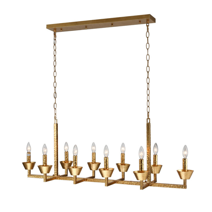 Terracotta Designs H23109-10G Ten Light Chandelier, Gold