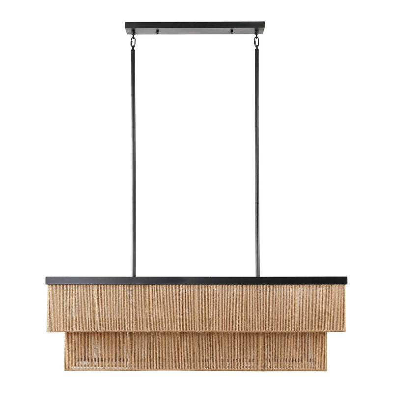 Terracotta Designs H22117L-8 Eight Light Chandelier, Matte Black