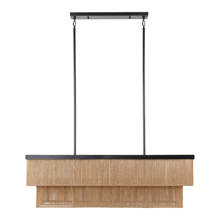 Terracotta Designs H22117L-8 Eight Light Chandelier, Matte Black