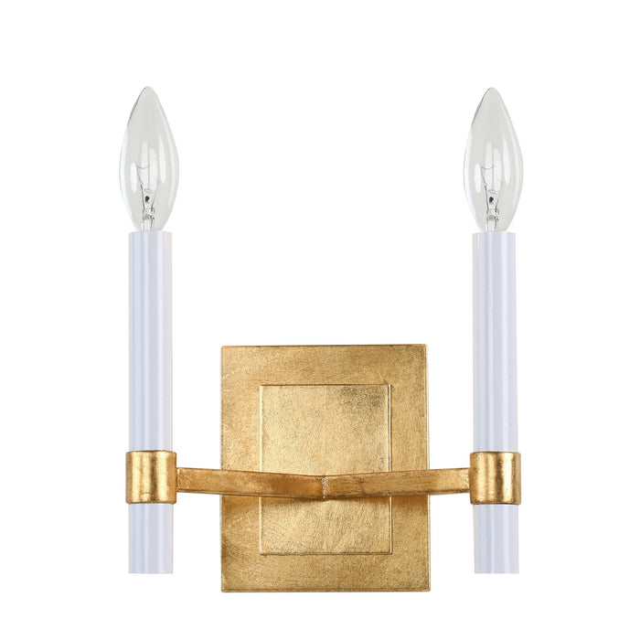 Terracotta Designs W23120-2 Two Light Wall Sconce, Gold Leaf