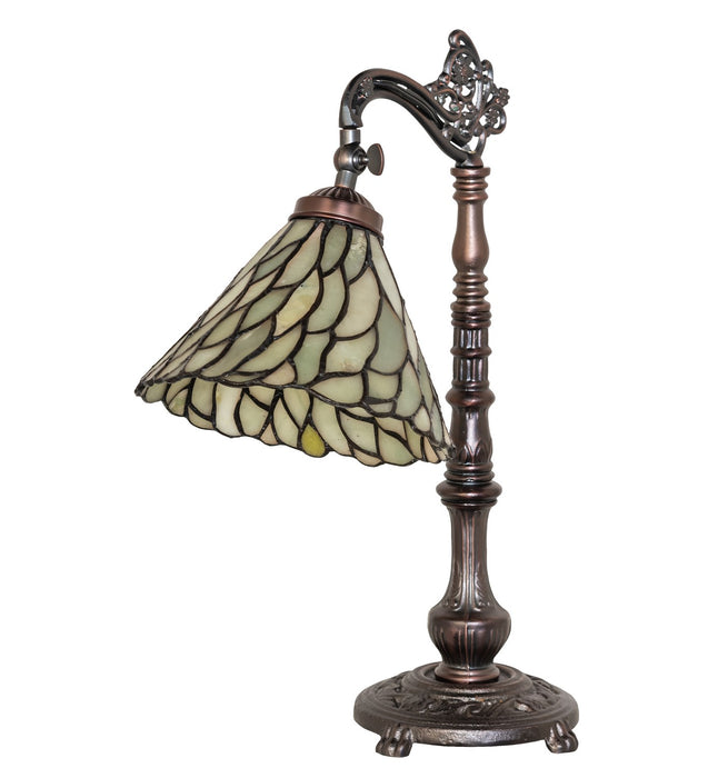 Meyda Tiffany 104299 One Light Table Lamp, Mahogany Bronze