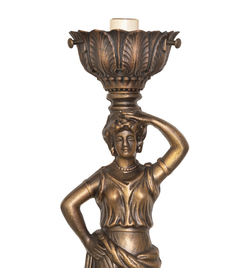 Meyda Tiffany 14520 One Light Table Base, Antique Brass
