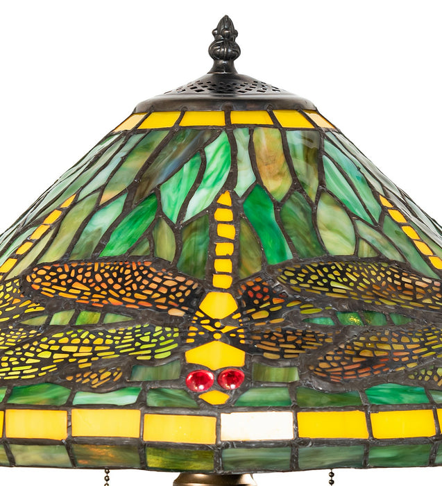 Meyda Tiffany 215818 Two Light Table Lamp, Mahogany Bronze