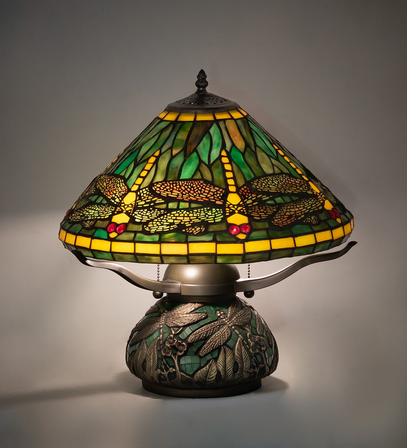 Meyda Tiffany 215818 Two Light Table Lamp, Mahogany Bronze