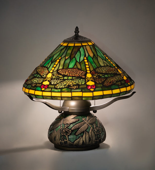 Meyda Tiffany 215818 Two Light Table Lamp, Mahogany Bronze