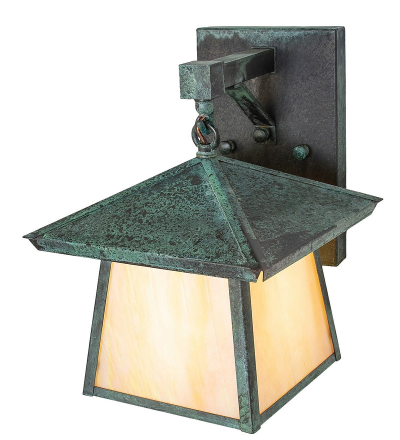 Meyda Tiffany 258388 8" Wall Sconce, Craftsman Verdigris