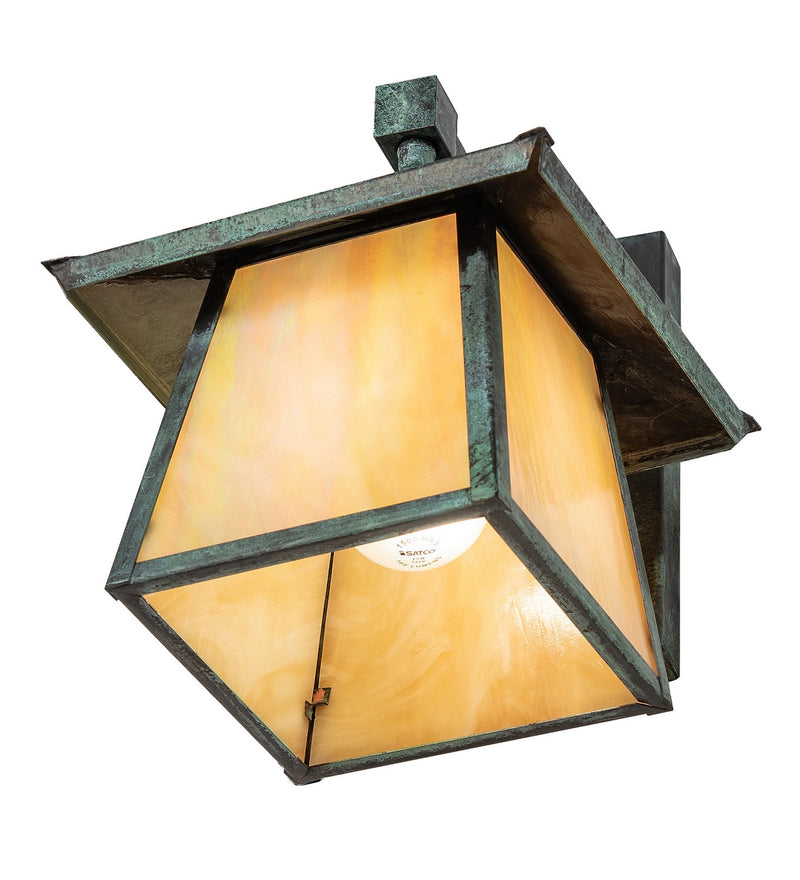 Meyda Tiffany 258388 8" Wall Sconce, Craftsman Verdigris