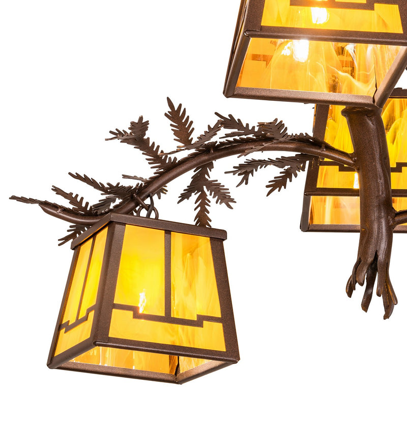 Meyda Tiffany 259449 Four Light Chandelier, Cafe Noir