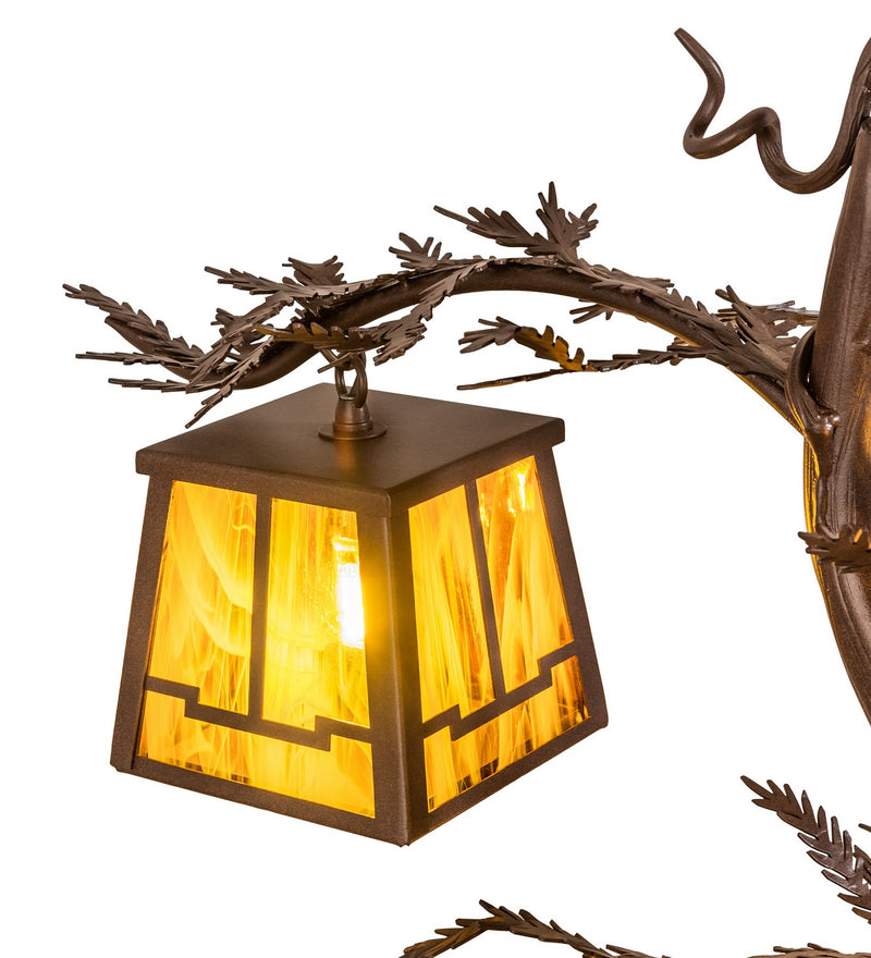 Meyda Tiffany 259449 Four Light Chandelier, Cafe Noir